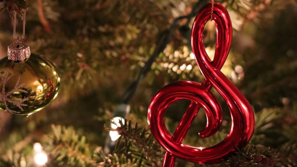 Quartet performing Christmas music